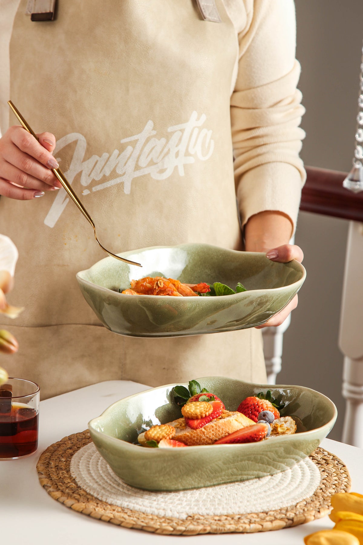Royal Olive Organic Oval Plate Set