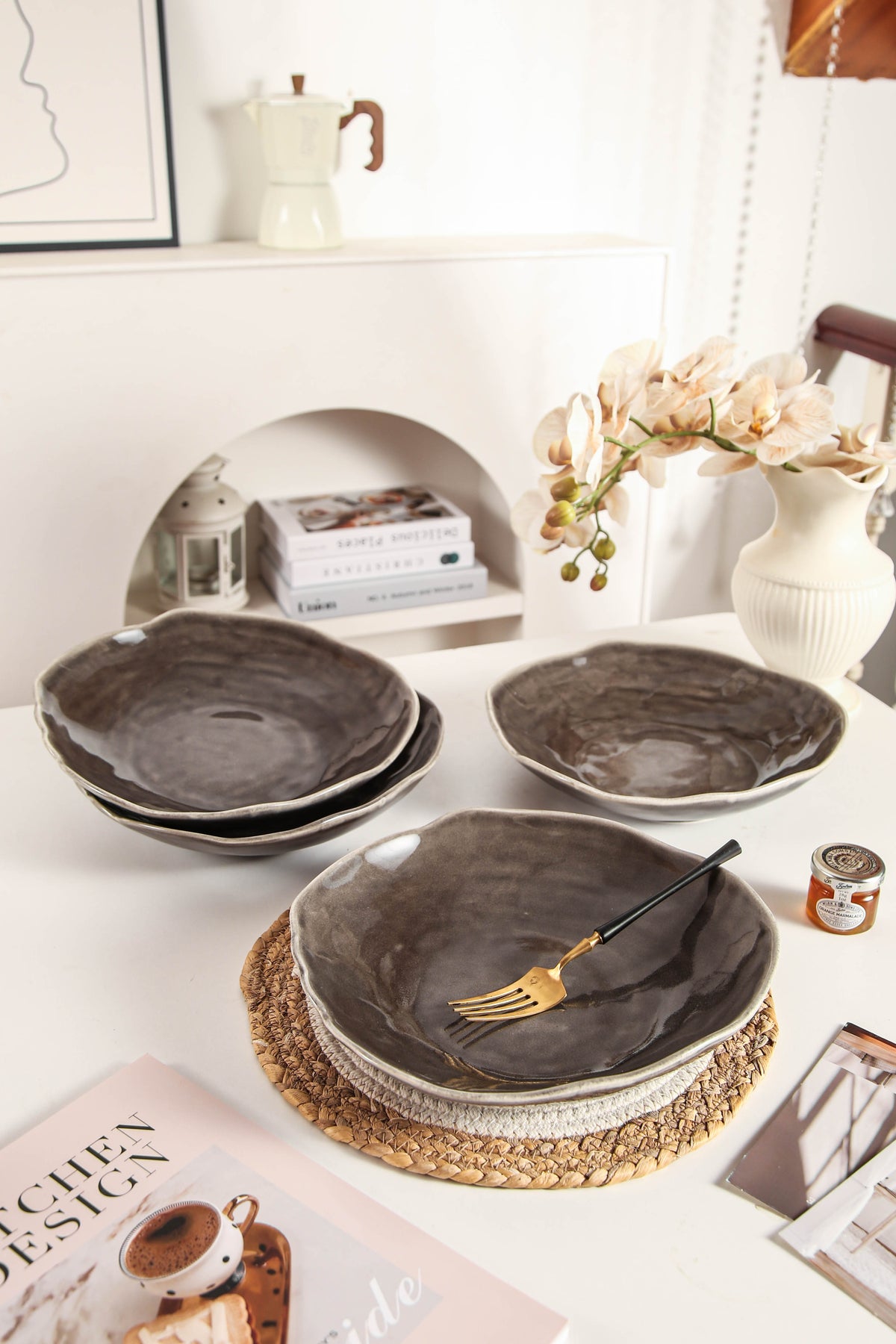 Royal Graphite Organic Deep Plate Set