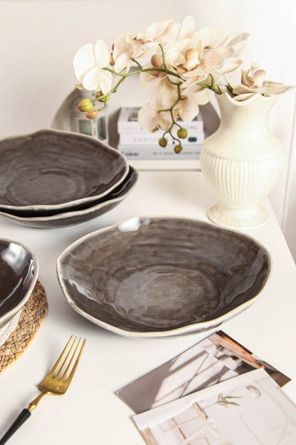 Royal Graphite Organic Deep Plate Set