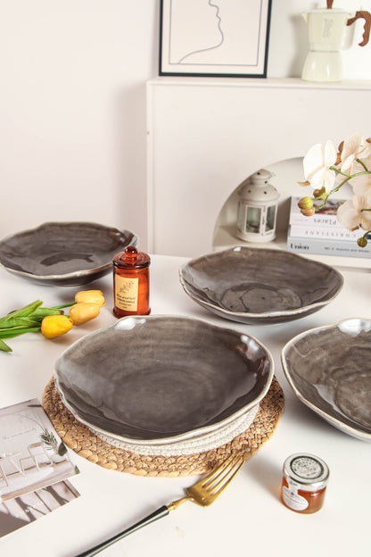 Royal Graphite Organic Deep Plate Set