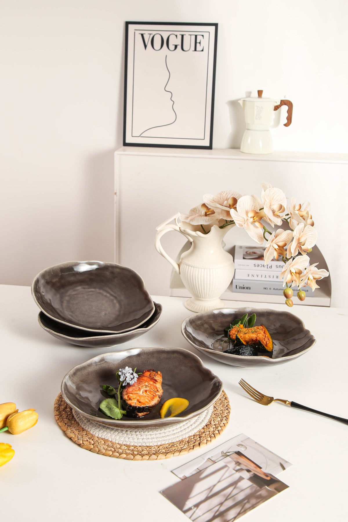 Royal Graphite Organic Deep Plate Set