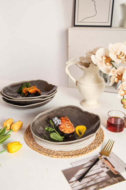 Royal Graphite Organic Deep Plate Set