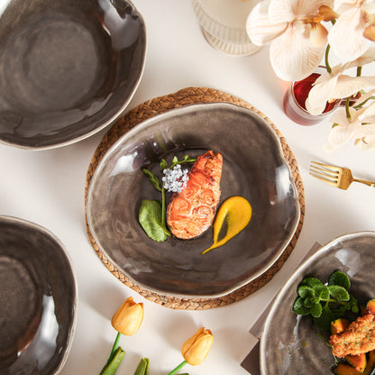 Royal Graphite Organic Deep Plate Set
