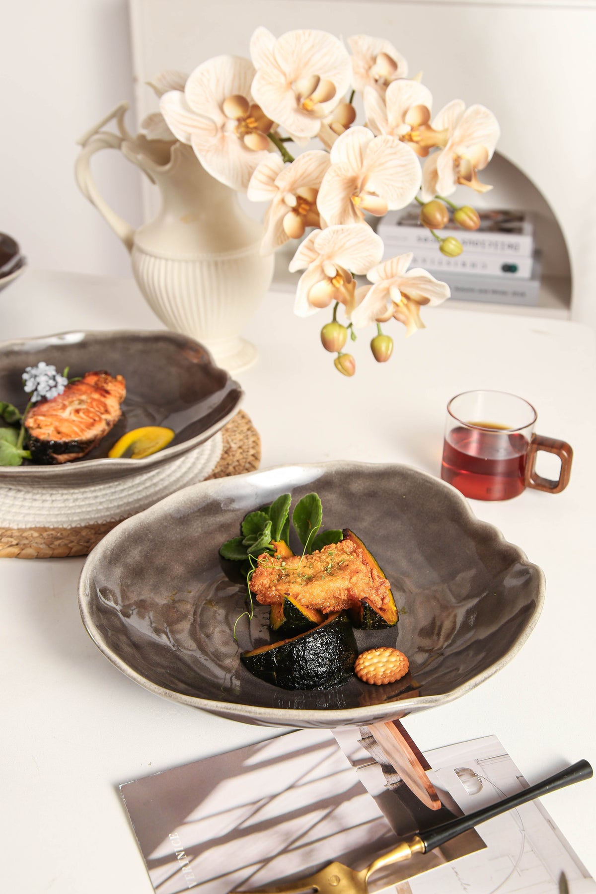 Royal Graphite Organic Deep Plate Set