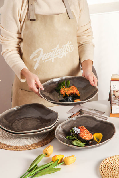 Royal Graphite Organic Deep Plate Set