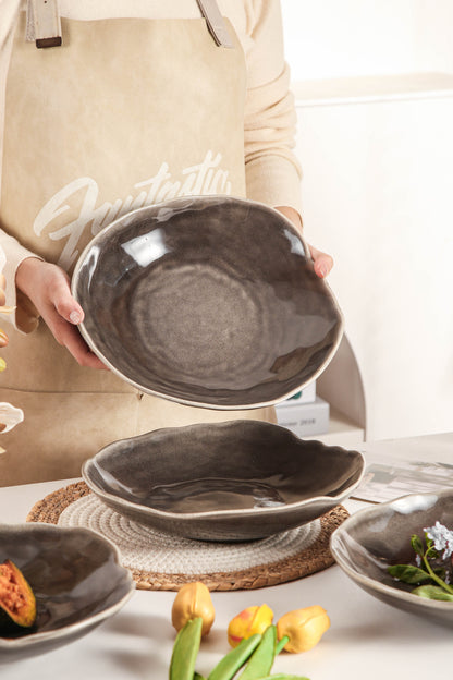 Royal Graphite Organic Deep Plate Set