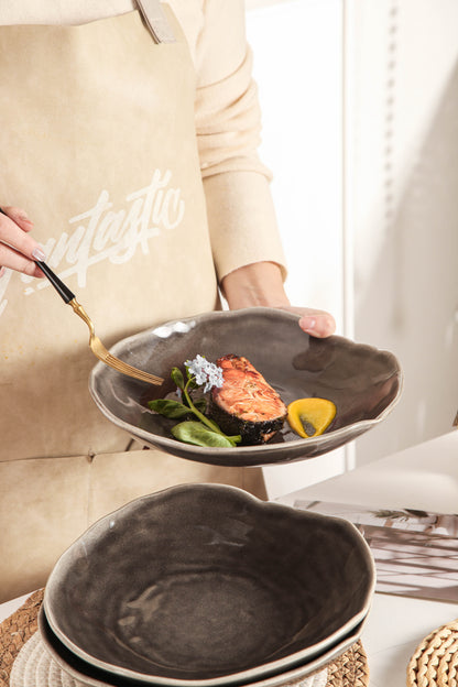 Royal Graphite Organic Deep Plate Set