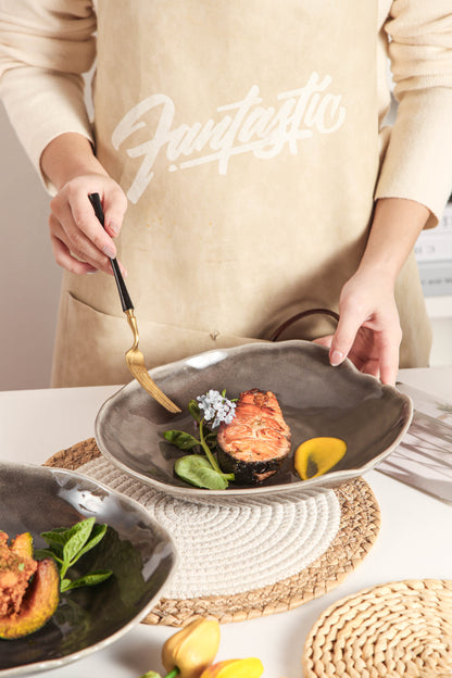Royal Graphite Organic Deep Plate Set