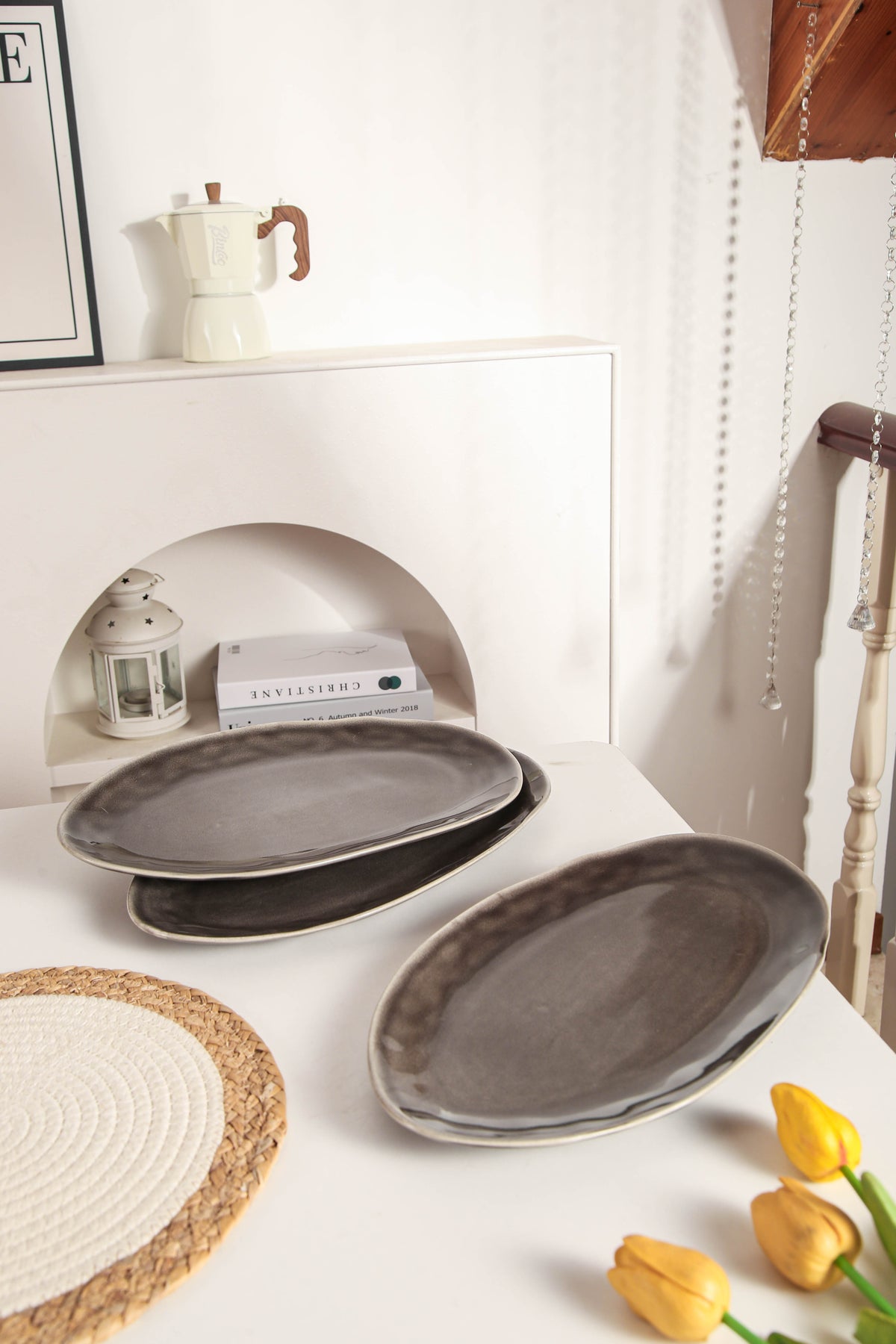 Royal Graphite Organic Serving Platter Set