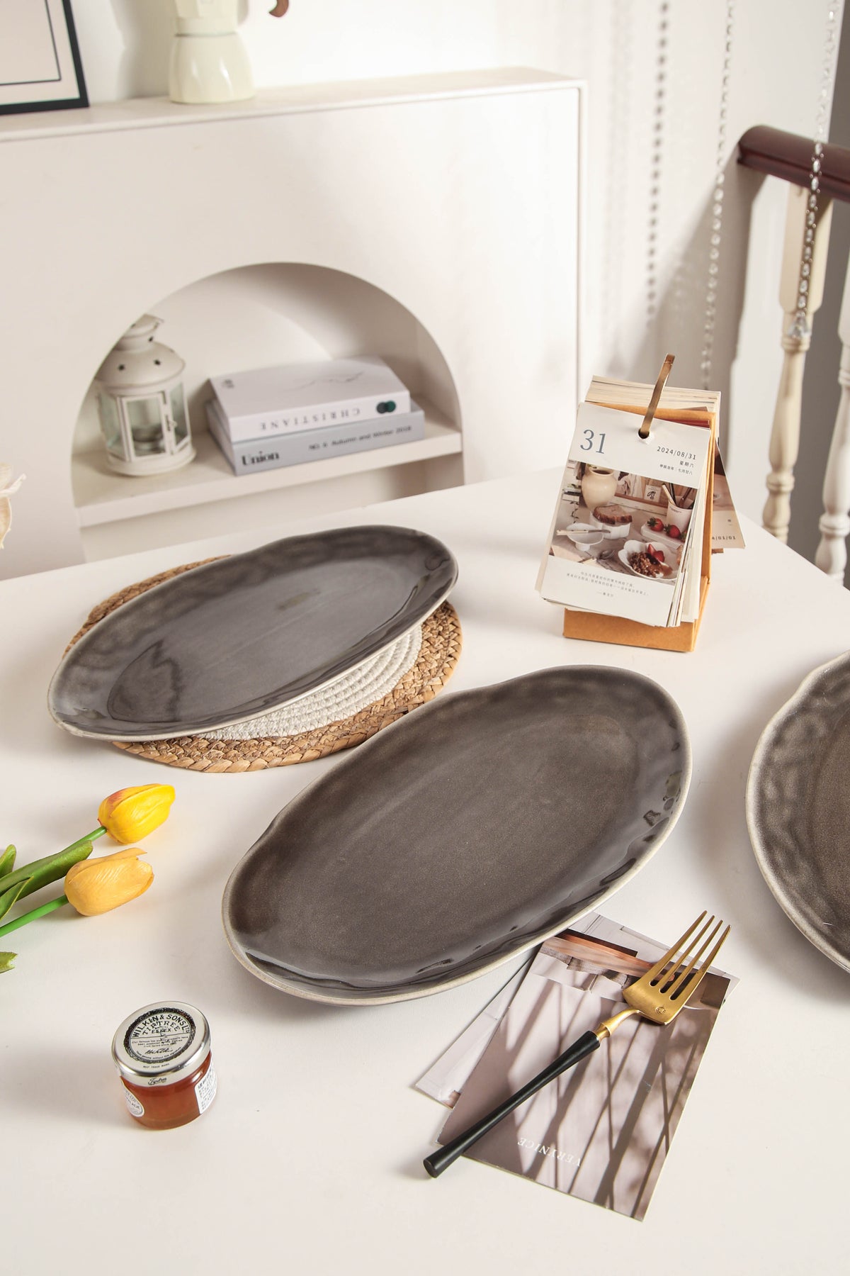 Royal Graphite Organic Serving Platter Set