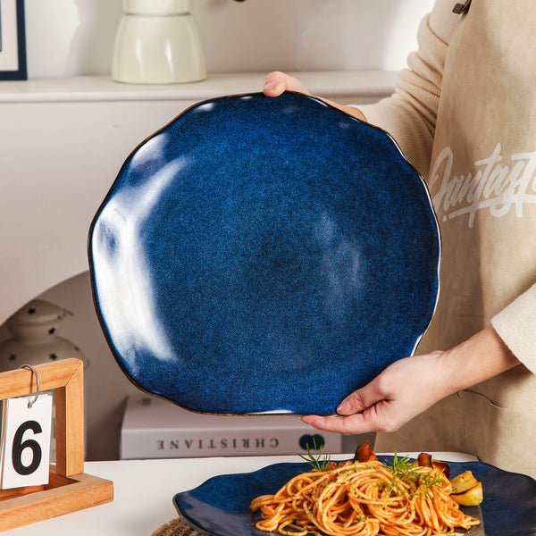 Ocean Blue Organic Grand Dinner Plate Set