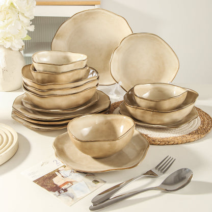 Crema 16-Piece Organic Dinnerware Set