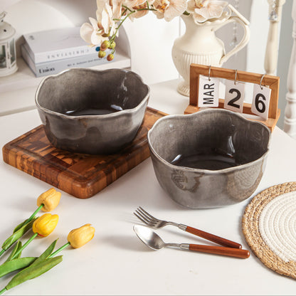Royal Graphite Organic Deep Bowl Set