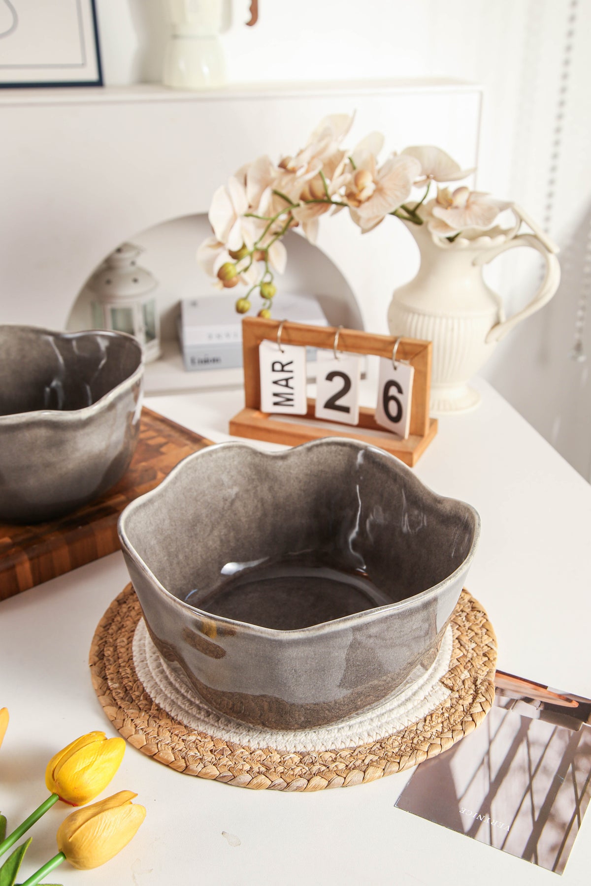 Royal Graphite Organic Deep Bowl Set