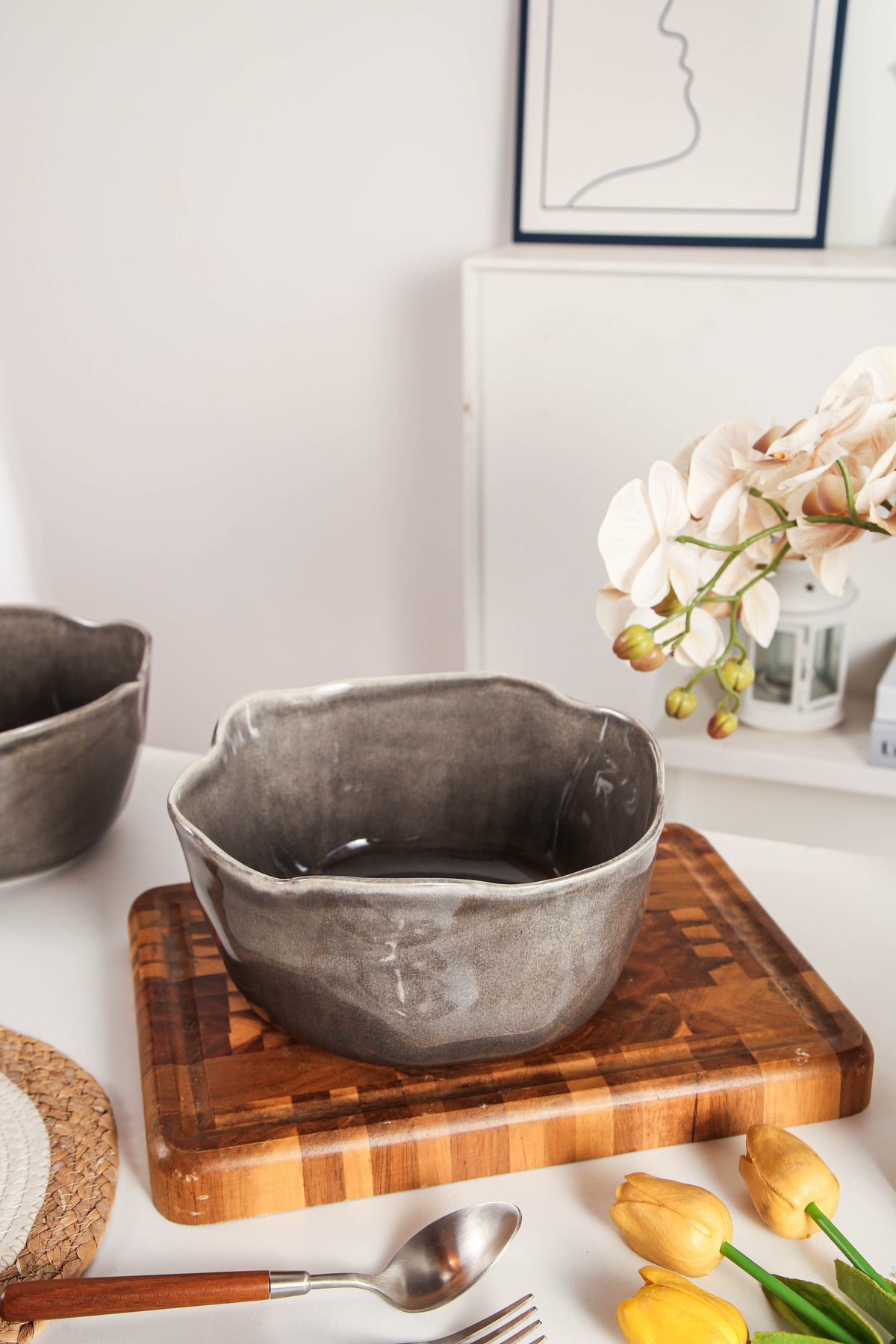 Royal Graphite Organic Deep Bowl Set