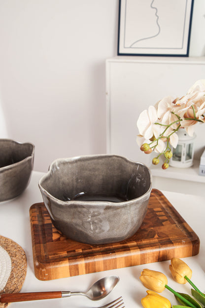 Royal Graphite Organic Deep Bowl Set