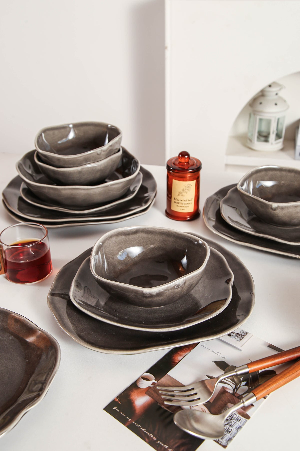 Royal Graphite 16-Piece Organic Dinnerware Set