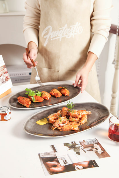Royal Graphite Organic Serving Platter Set