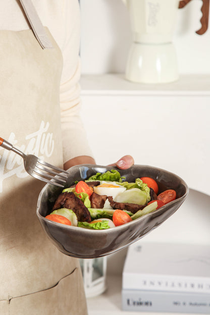 Royal Graphite Organic Oval Plate Set