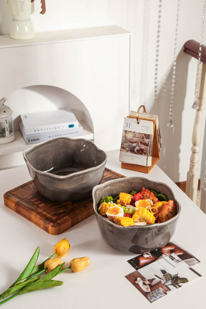 Royal Graphite Organic Deep Bowl Set