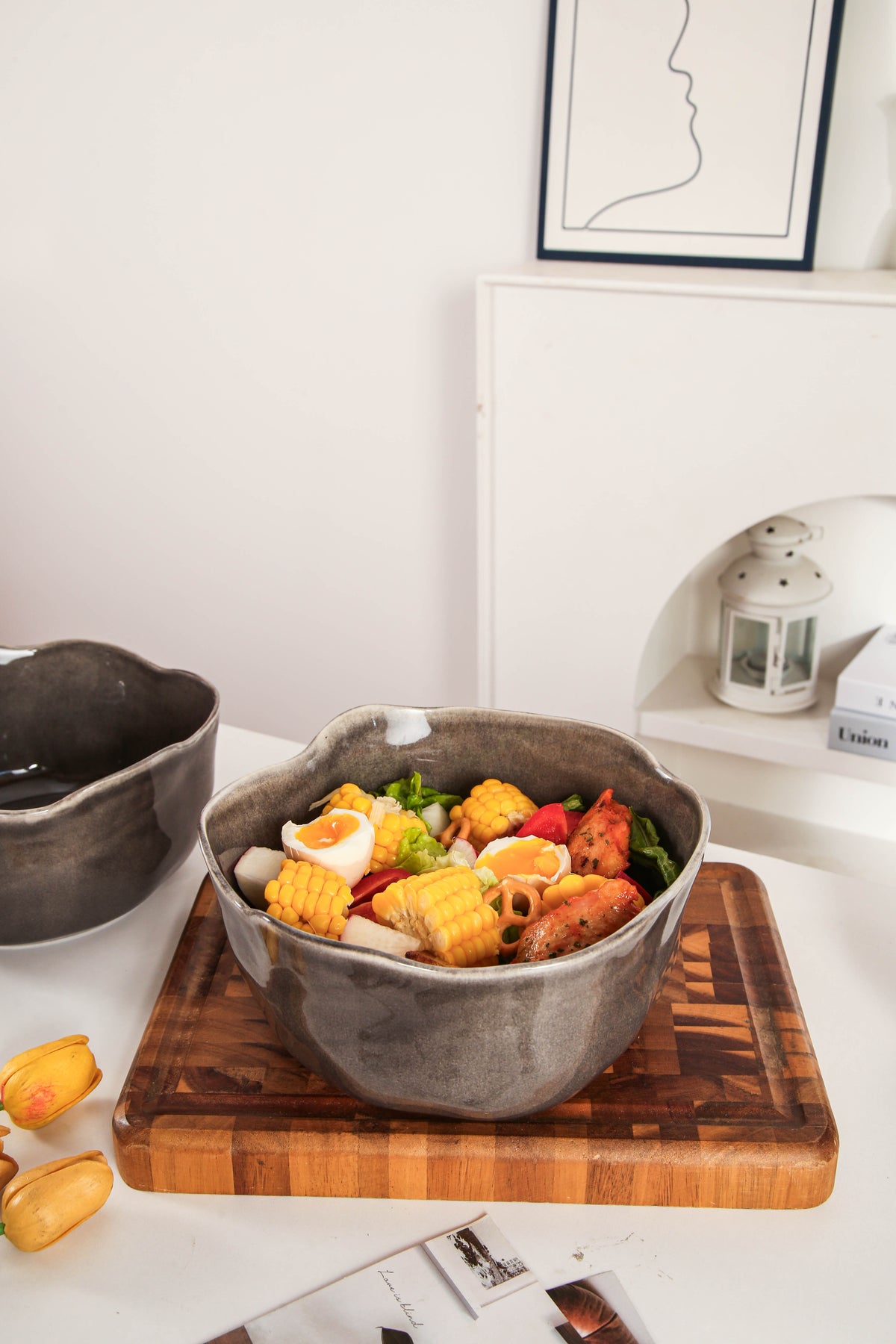 Royal Graphite Organic Deep Bowl Set