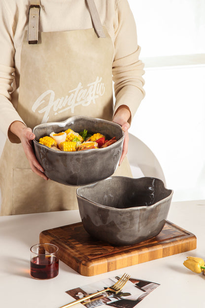 Royal Graphite Organic Deep Bowl Set