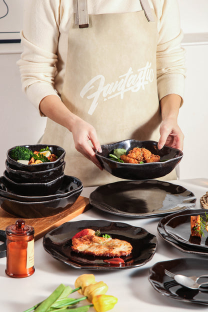 Imperial Onyx 16-Piece Organic Dinnerware Set