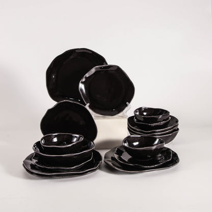Imperial Onyx 16-Piece Organic Dinnerware Set