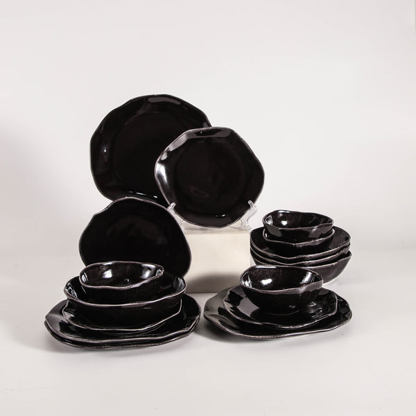 Imperial Onyx 16-Piece Organic Dinnerware Set