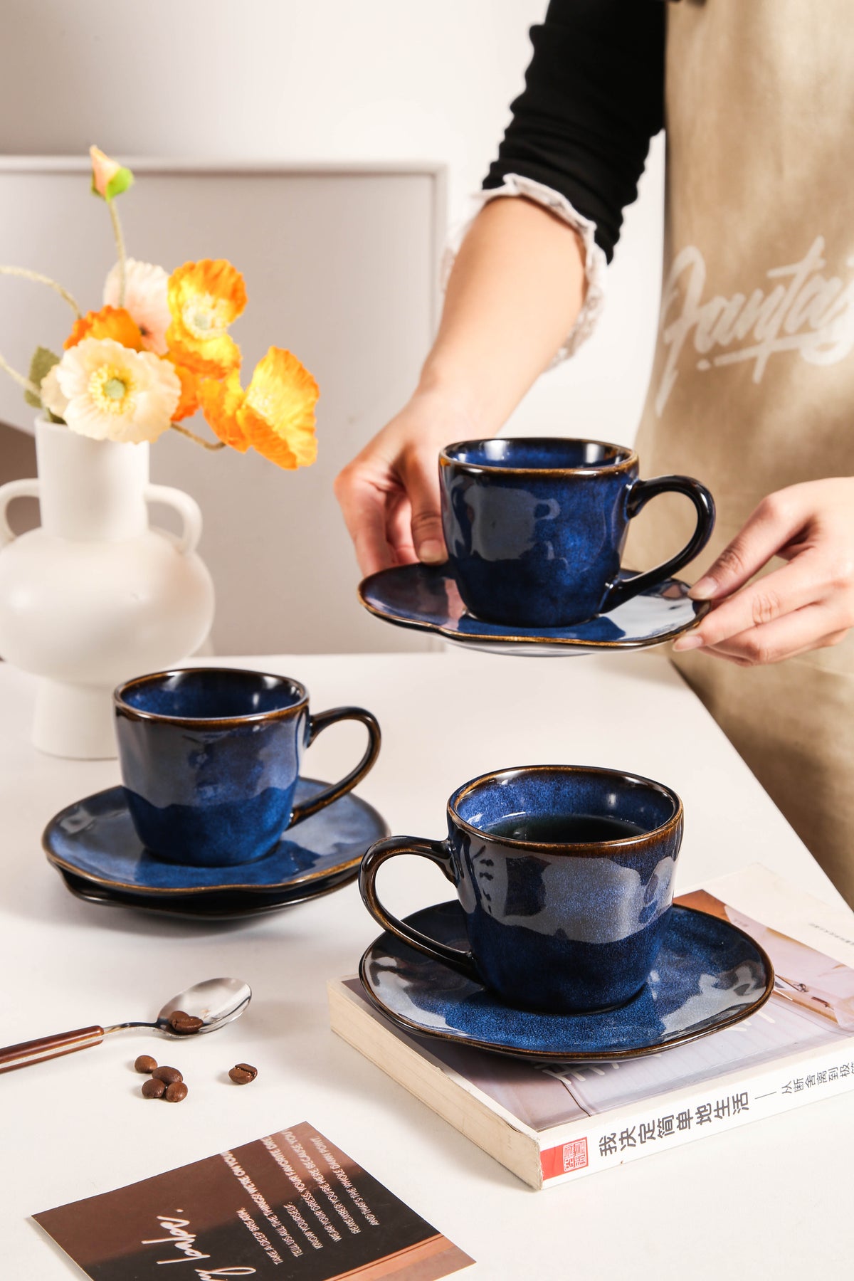 Ocean Blue Organic Espresso Set