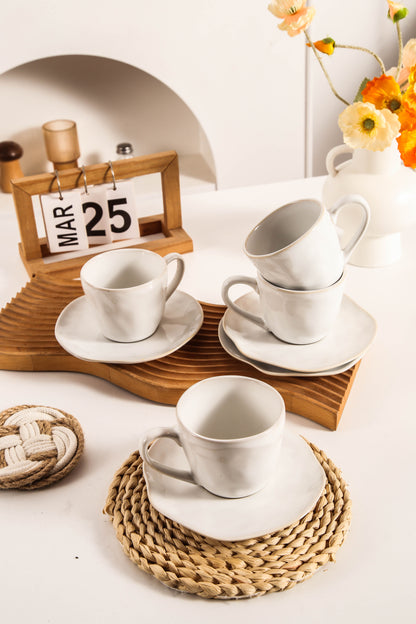 Pearl White Organic Espresso Set