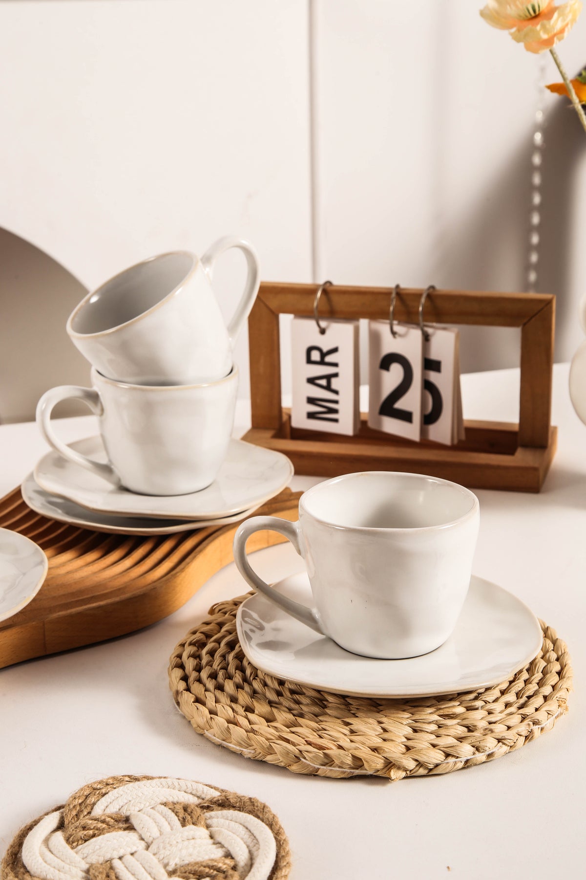 Pearl White Organic Espresso Set