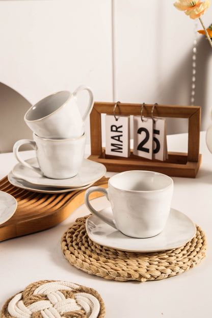 Pearl White Organic Espresso Set