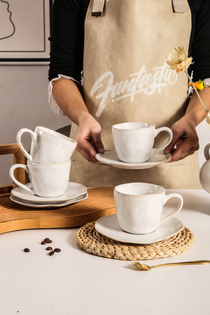 Pearl White Organic Espresso Set