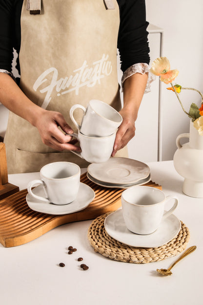 Pearl White Organic Espresso Set