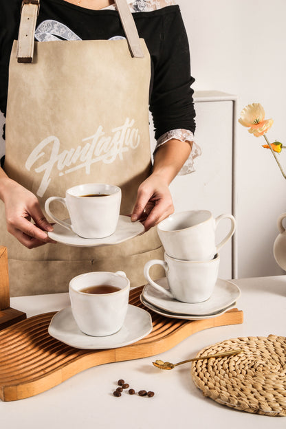 Pearl White Organic Espresso Set