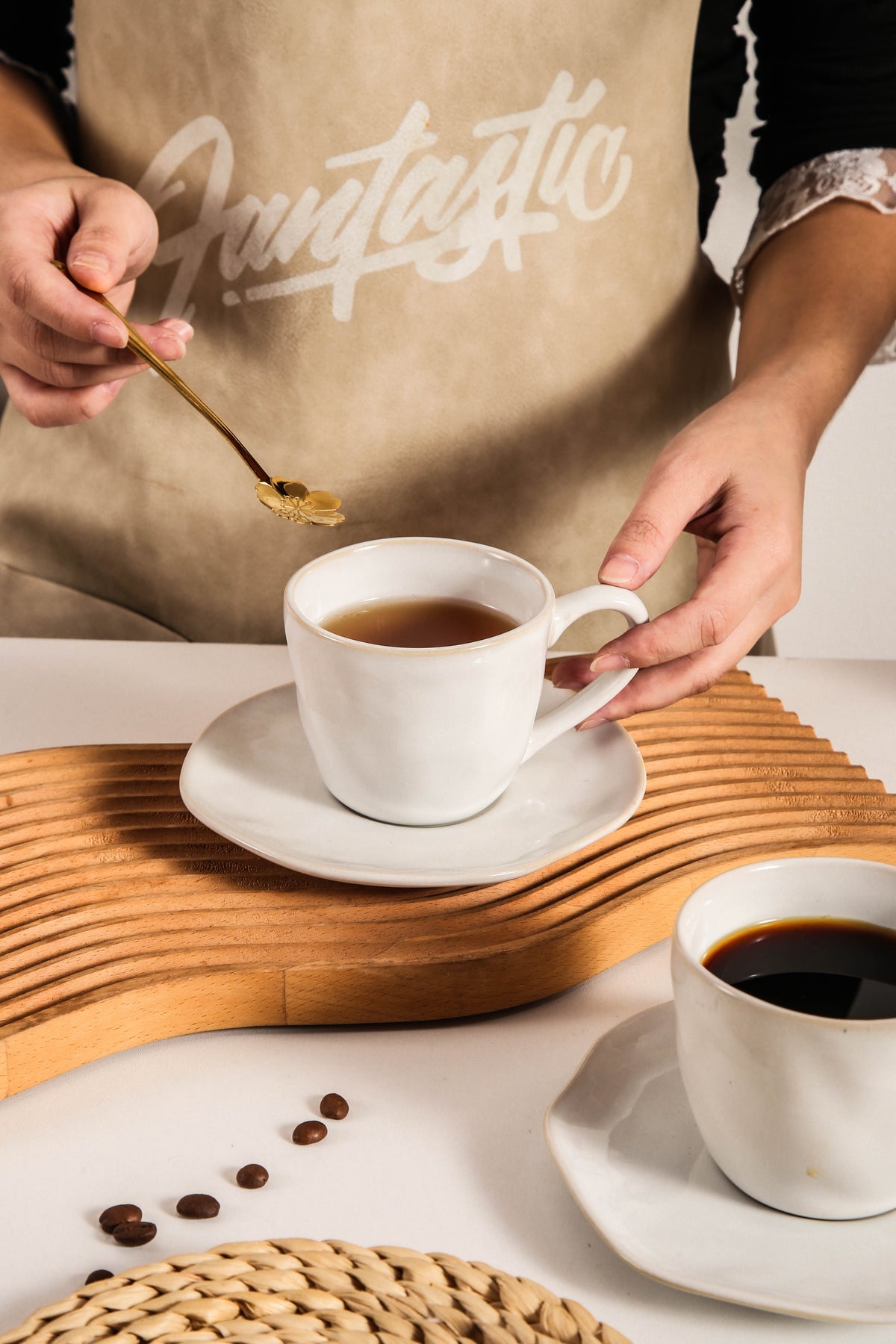 Pearl White Organic Espresso Set