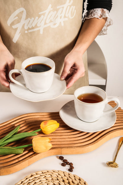Pearl White Organic Espresso Set