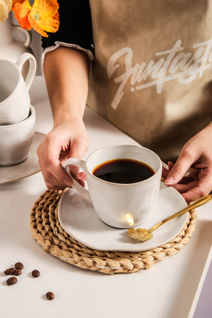 Pearl White Organic Espresso Set