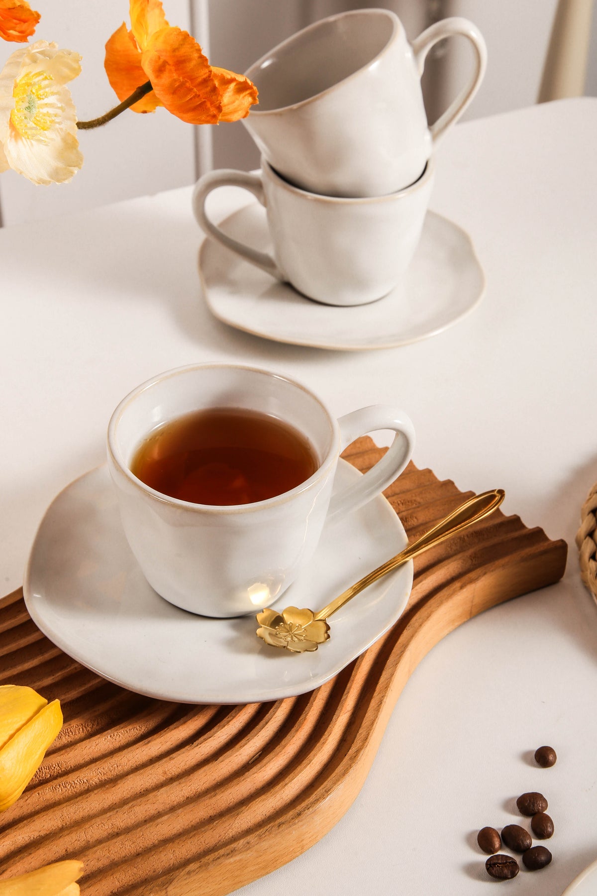 Pearl White Organic Espresso Set