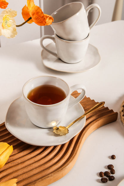 Pearl White Organic Espresso Set