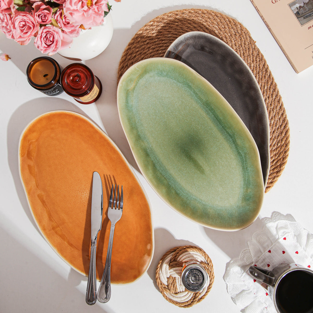 Sunstone Organic Serving Platter Set