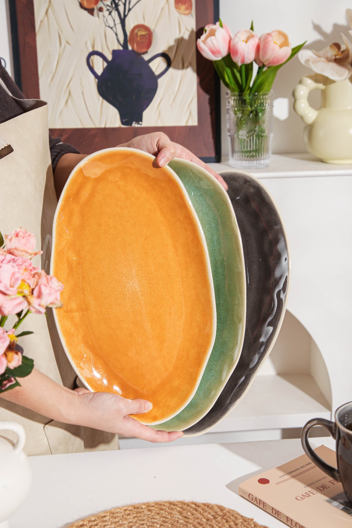 Sunstone Organic Serving Platter Set
