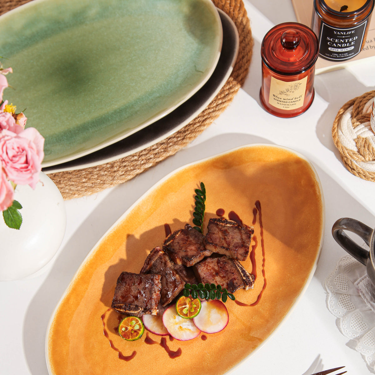 Sunstone Organic Serving Platter Set