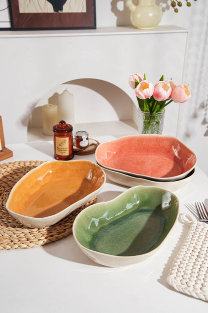 Sunstone Organic Oval Plate Set