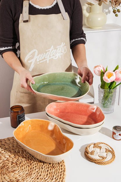 Sunstone Organic Oval Plate Set
