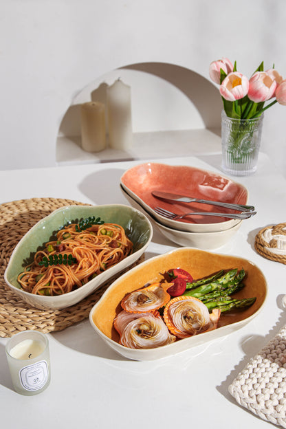 Sunstone Organic Oval Plate Set