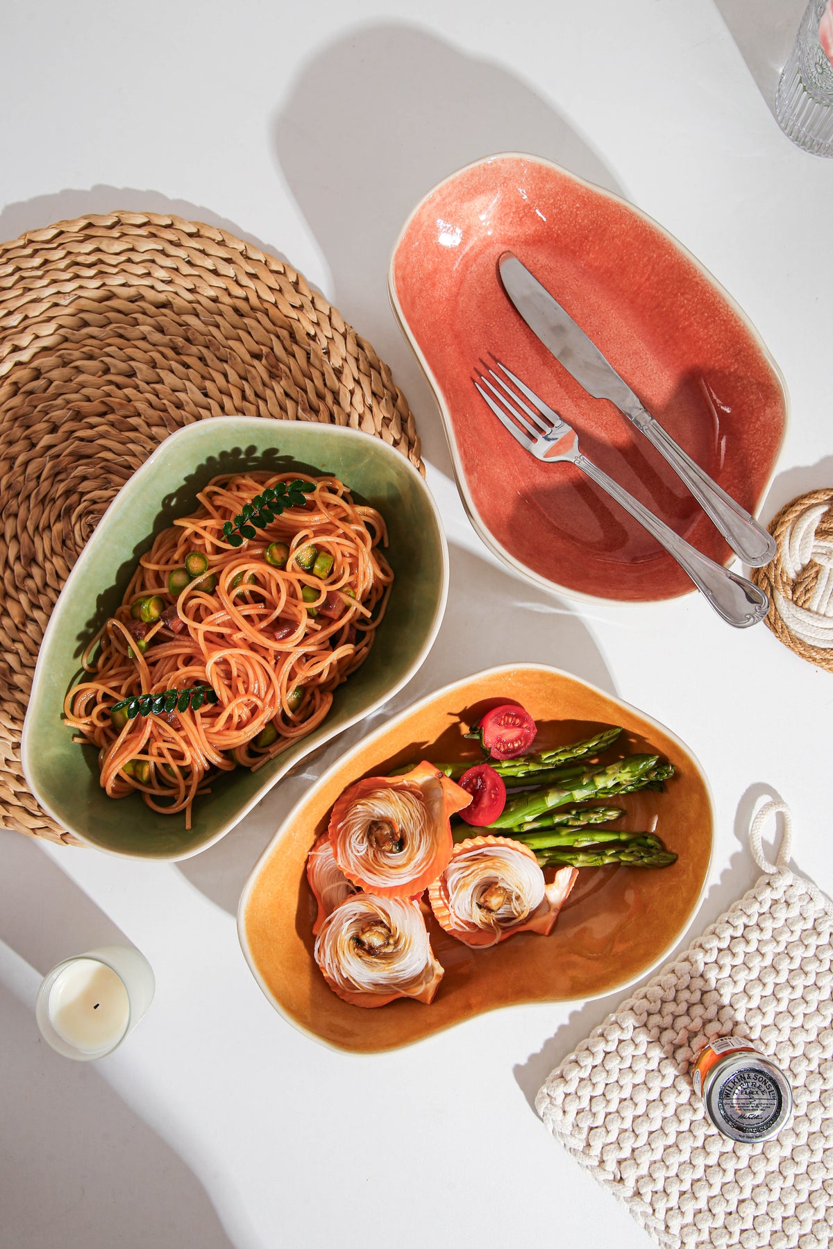 Sunstone Organic Oval Plate Set