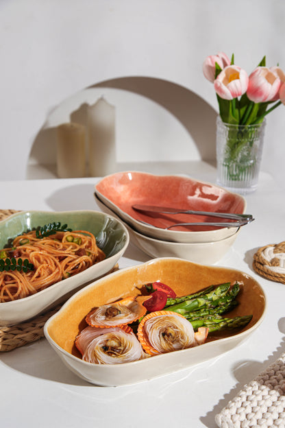 Sunstone Organic Oval Plate Set