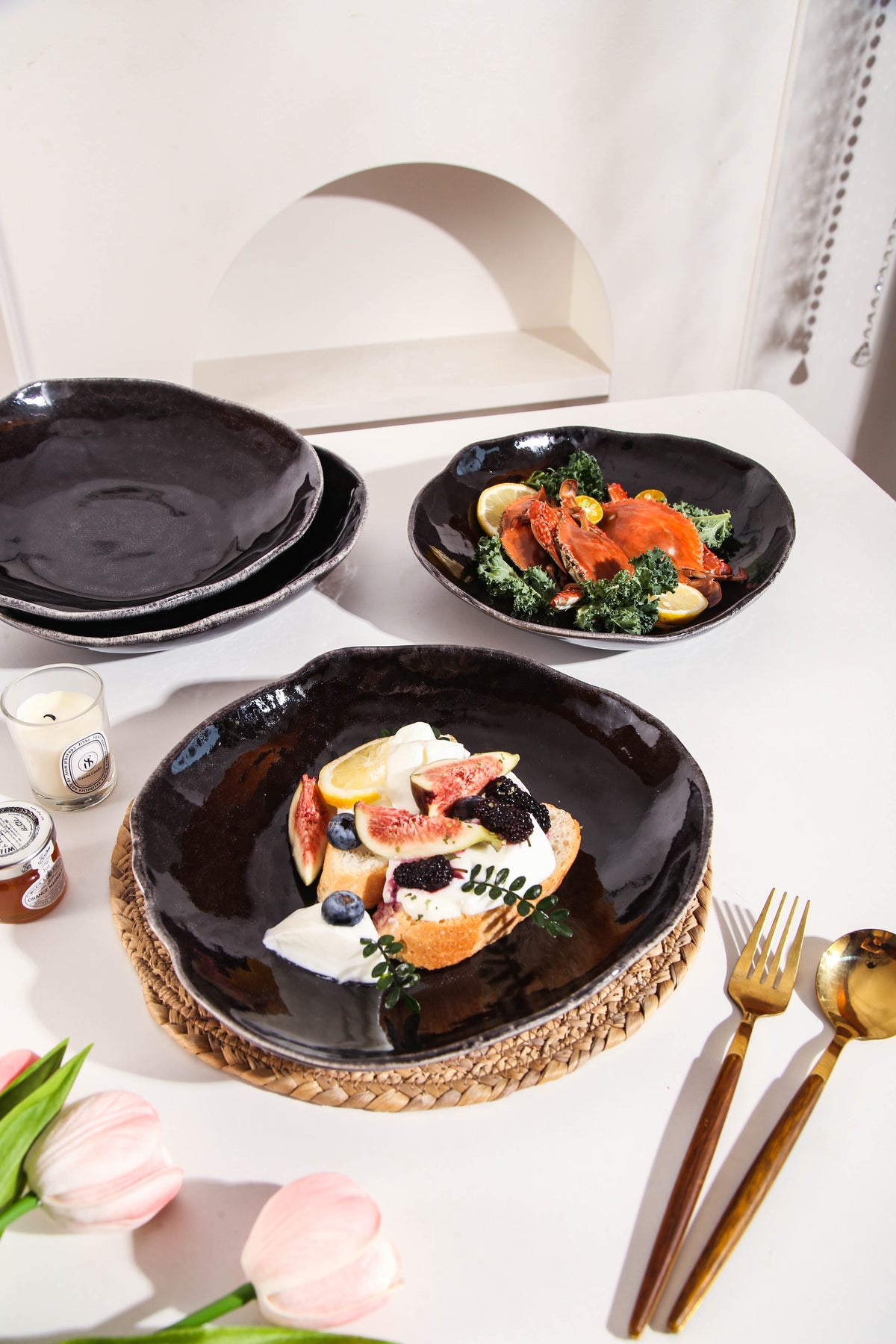 Imperial Onyx Organic Deep Plate Set